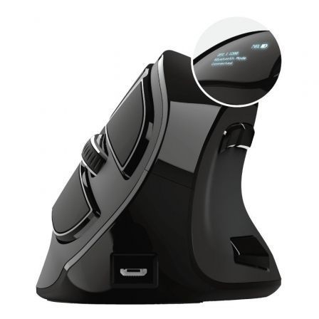 Trust Voxx Ratón Vertical Ergonómico Inalámbrico Bluetooth/2.4GHz Negro Trust Voxx Ratón Vertical Ergonómico Inalámbrico Bluetooth/2.4GHz Negro